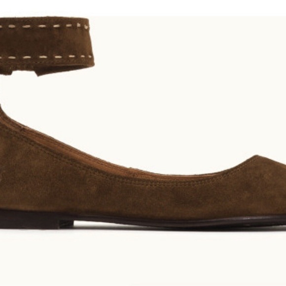 Frye Suede Ankle Strap Sandals - Olive Green Suede size 8.5 - Picture 2 of 9